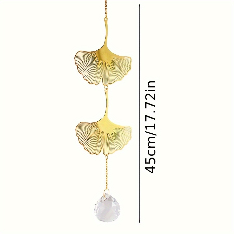 Crystal Ball Pendant with Lotus and Four-Leaf Clover